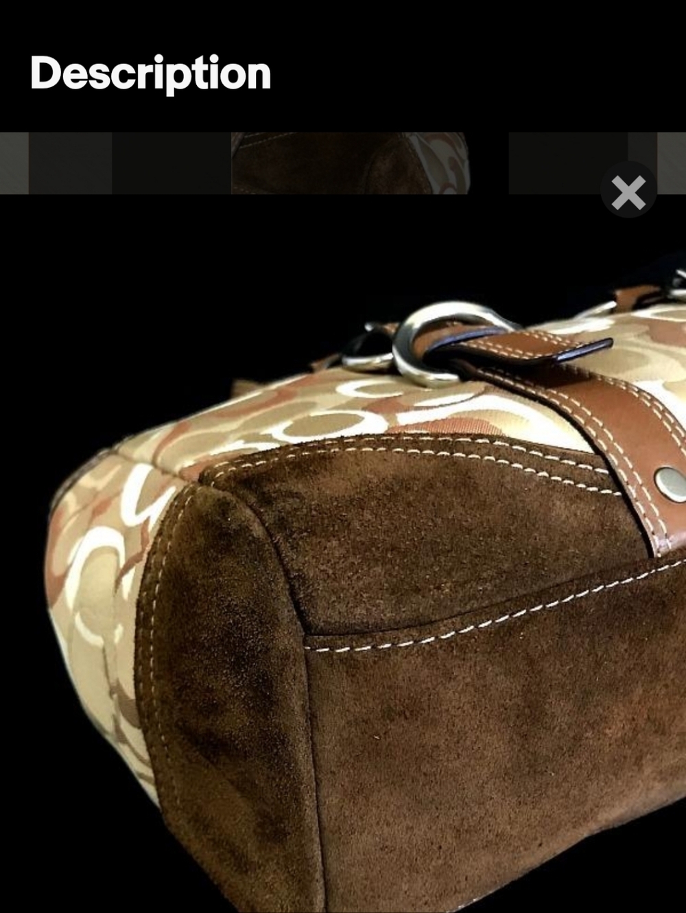 Special Edition Optic  & Coach Chelsea  Leather Bag - Tan Interior Accent - Picture 4 of 9